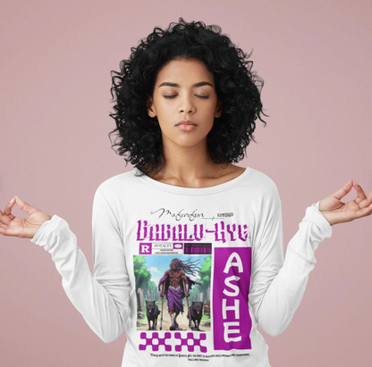 Orisha Babalu Aye Anime-Inspired Long Sleeve T-Shirt - Gift for Devotee or Godparent