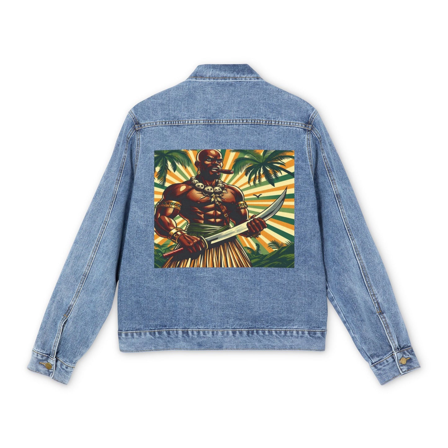 Orisha OGGUN Denim Jean Jacket! Gift for Godparents or Devotee