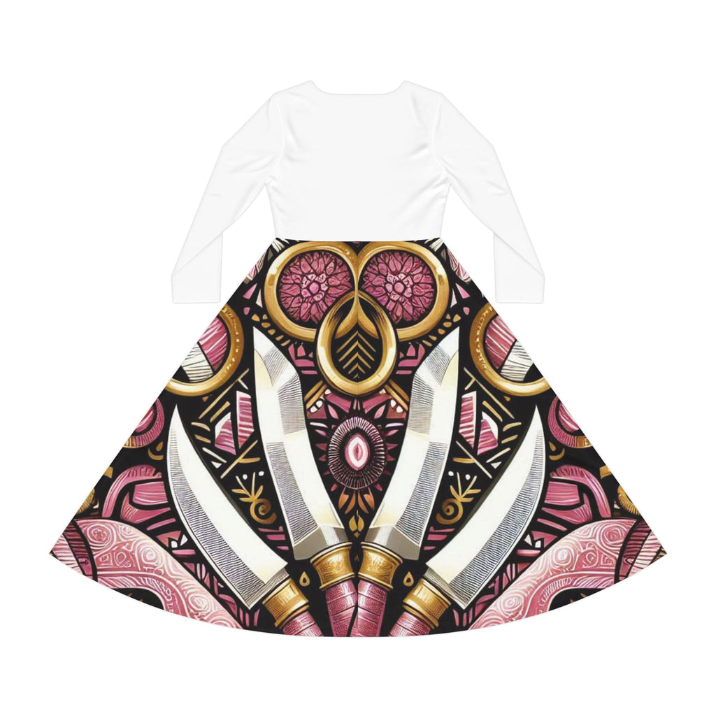 Maferefun "OBBA" Long Sleeve Dress! Gift for Devotee or Godparent! Orisha OBBA Ladies Fall/Winter Dress!