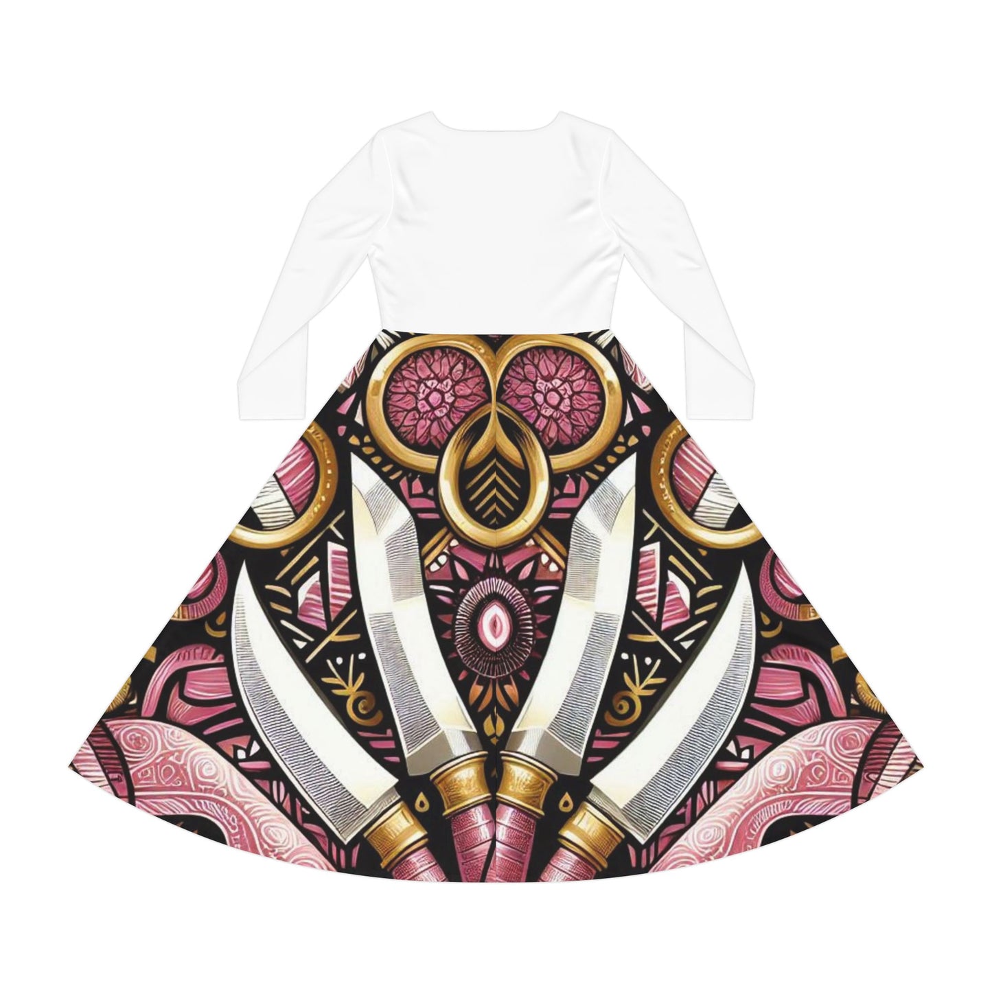 Maferefun "OBBA" Long Sleeve Dress! Gift for Devotee or Godparent! Orisha OBBA Ladies Fall/Winter Dress!