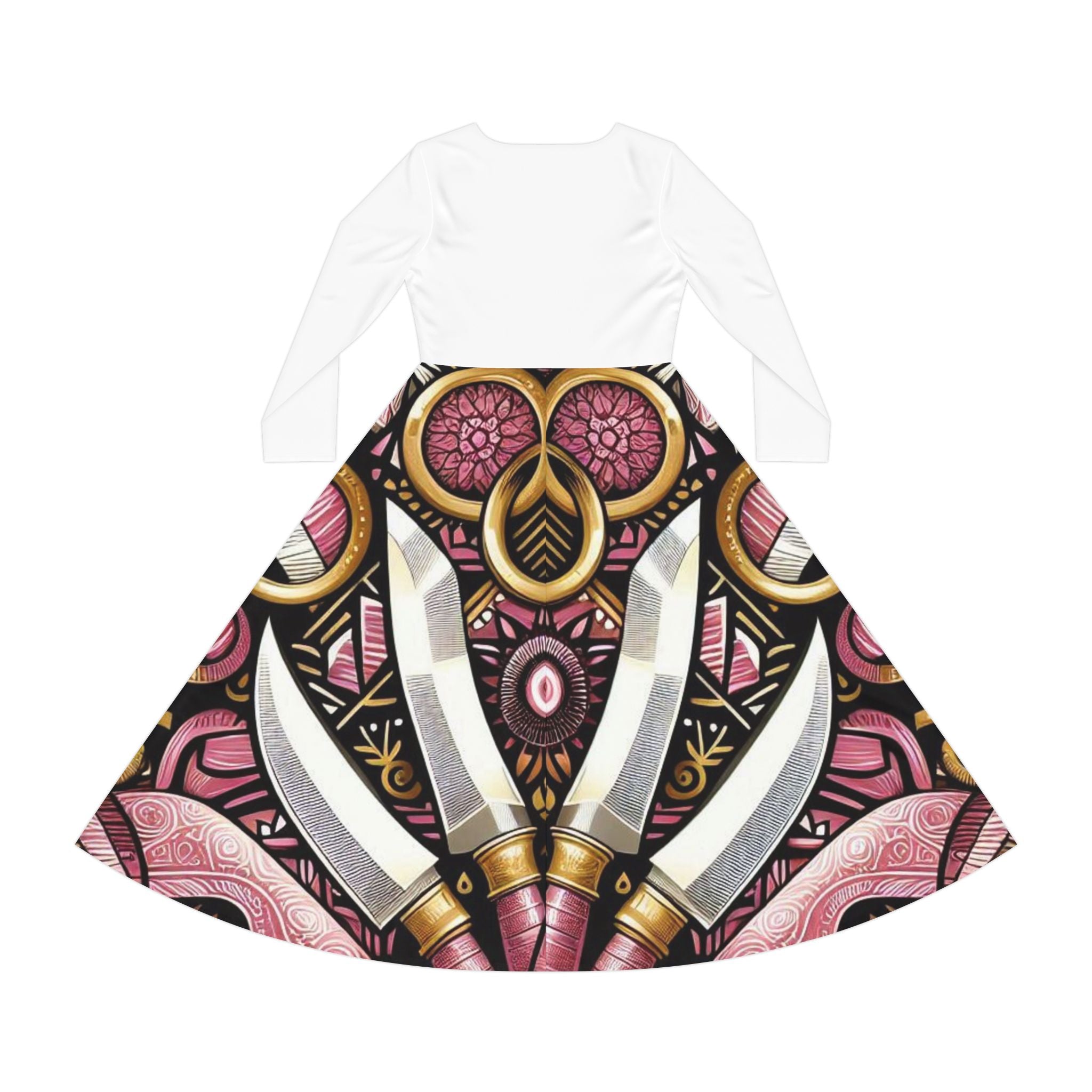 Maferefun "OBBA" Long Sleeve Dress! Gift for Devotee or Godparent! Orisha OBBA Ladies Fall/Winter Dress!