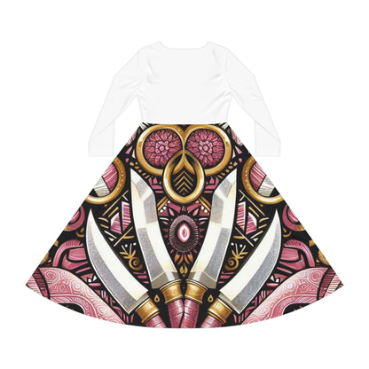 Maferefun "OBBA" Long Sleeve Dress! Gift for Devotee or Godparent! Orisha OBBA Ladies Fall/Winter Dress!