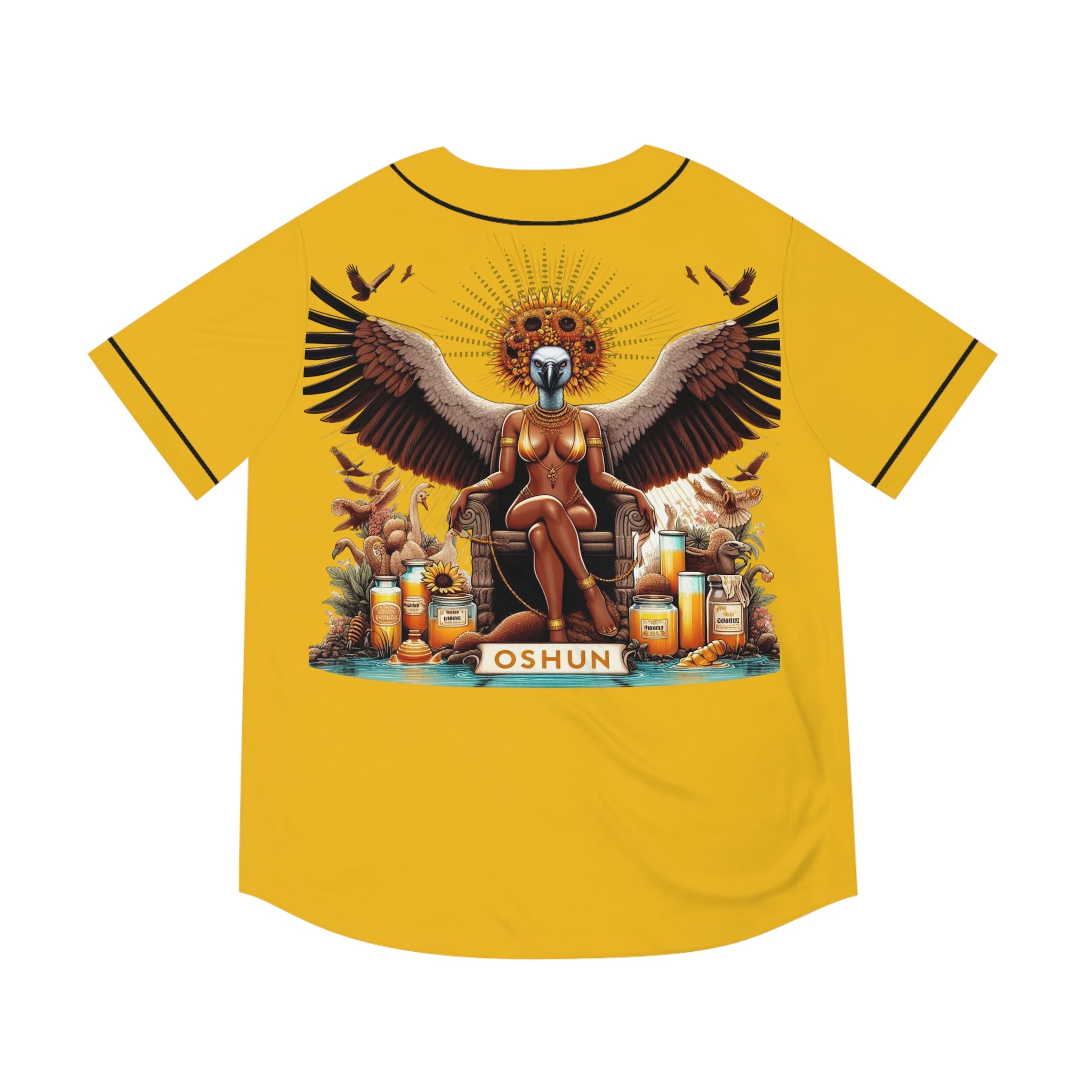 Ashe OSHUN jersey, Royal Crowned Vulture, ORISHA Based Urban Style Jersey
