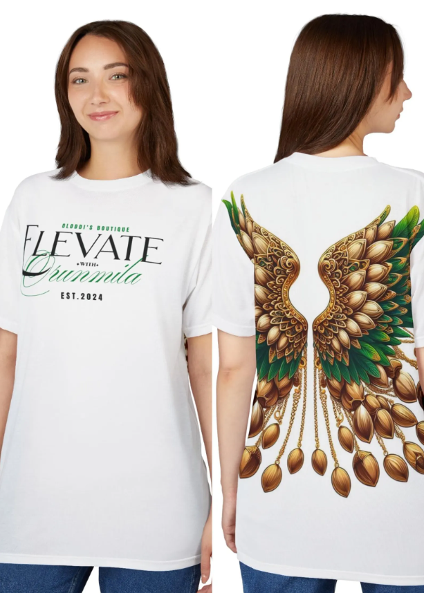 Orisha Orunmila "Elevate" Wings T-Shirt - Ascend with Divine Wisdom | Gift for Devotee or Godparent