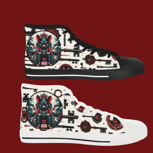 Orisha Eshu “Key Holder” High Top Sneakers – Gift for Devotee or Godparent