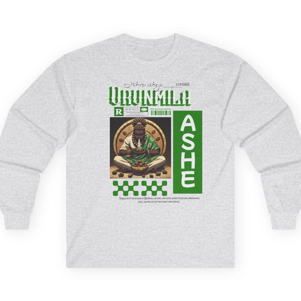 Orisha Orunmila Anime-Inspired Long Sleeve T-Shirt – Gift for Devotee or Godparent