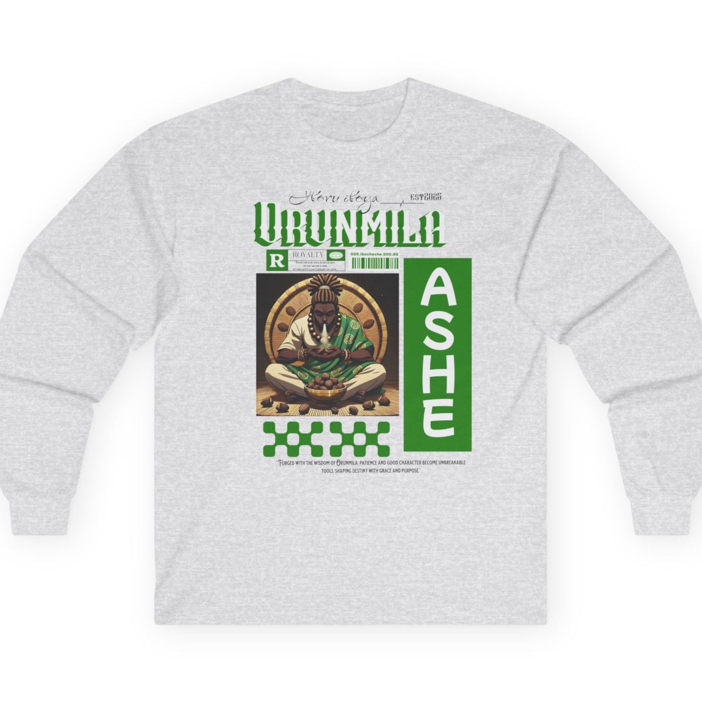 Orisha Orunmila Anime-Inspired Long Sleeve T-Shirt – Gift for Devotee or Godparent