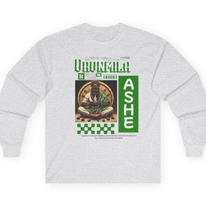 Orisha Orunmila Anime-Inspired Long Sleeve T-Shirt – Gift for Devotee or Godparent