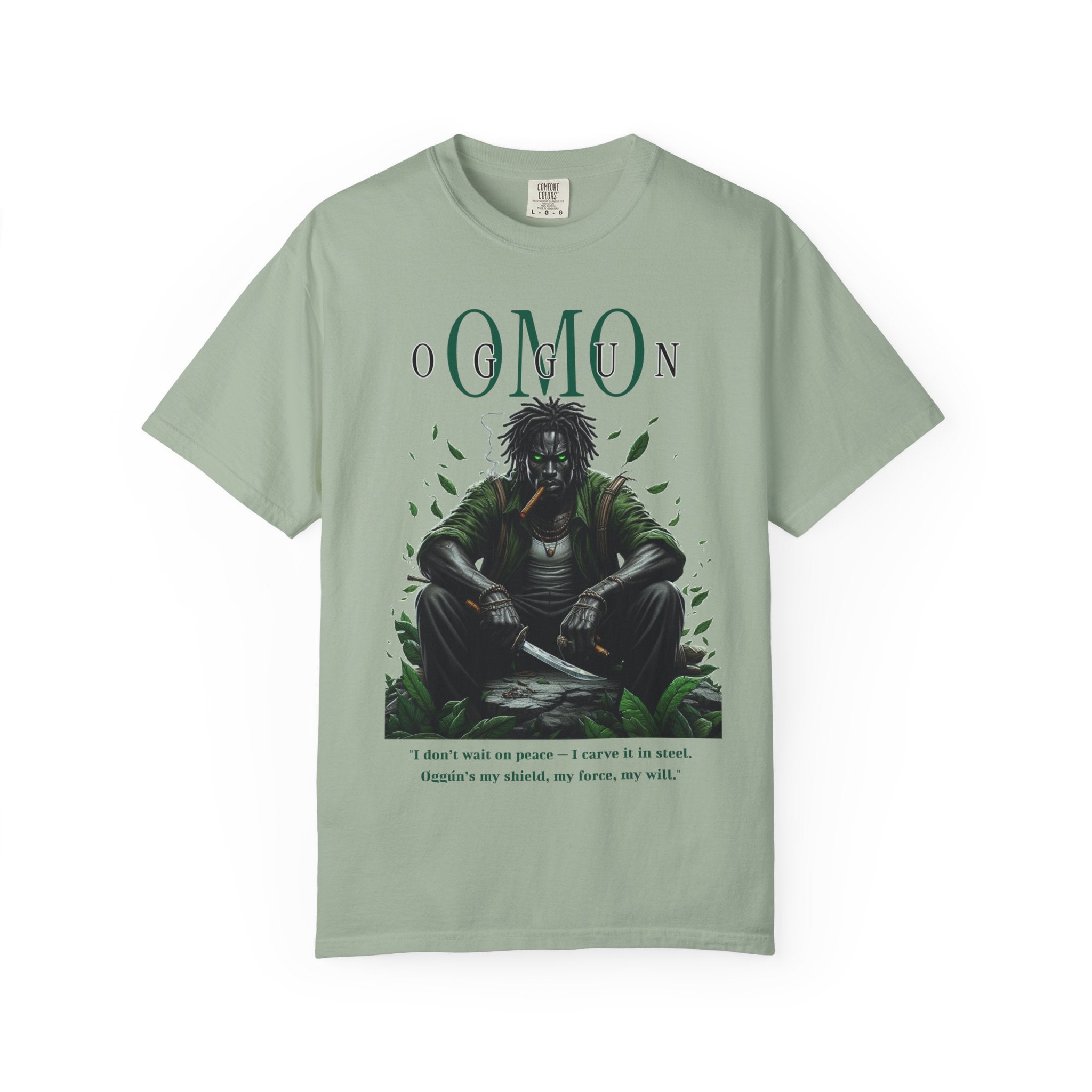Omo OGUN Shirt ,Afro-Spiritual Tee Gift for Godparent or Devotee ,Orisha Inspired Comfort Colors T-Shirt