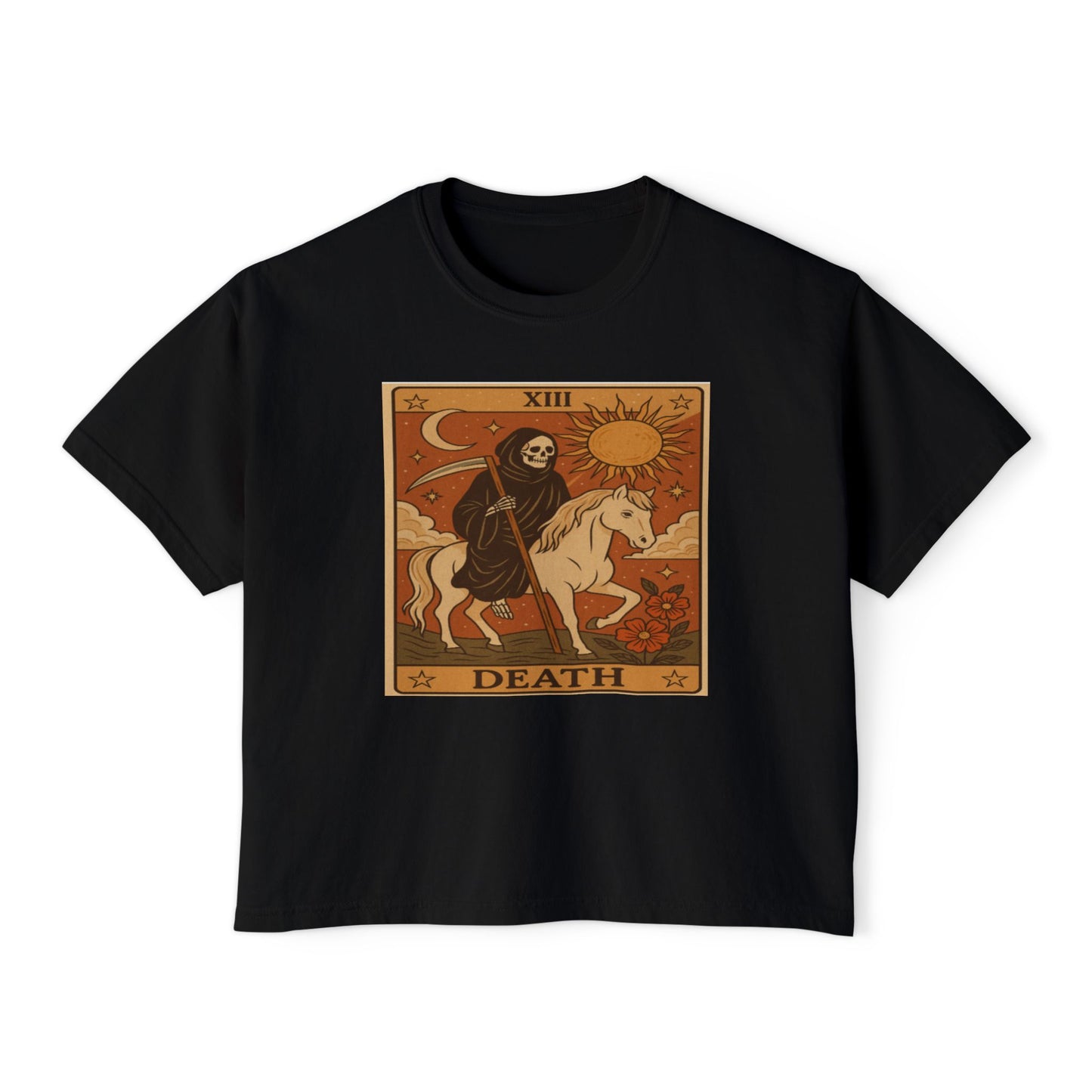 Tarot DEATH Cute Graphic, Casual Fashion, Gothic Style, Unique Gift, Everyday Wear,Spiritual Tshirt