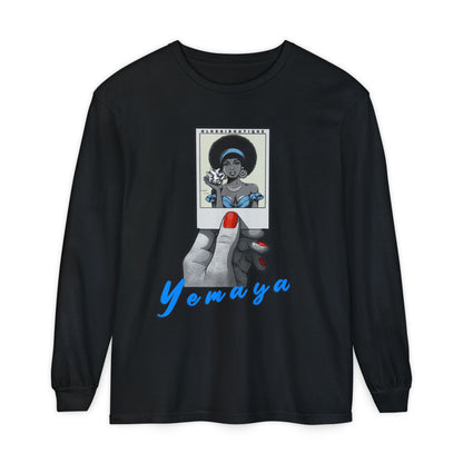Polaroid Yemaya Long Sleeve Tee – Orisha Polaroid Collection | Gift for Devotee or Godparent