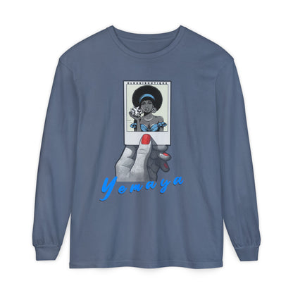 Polaroid Yemaya Long Sleeve Tee – Orisha Polaroid Collection | Gift for Devotee or Godparent