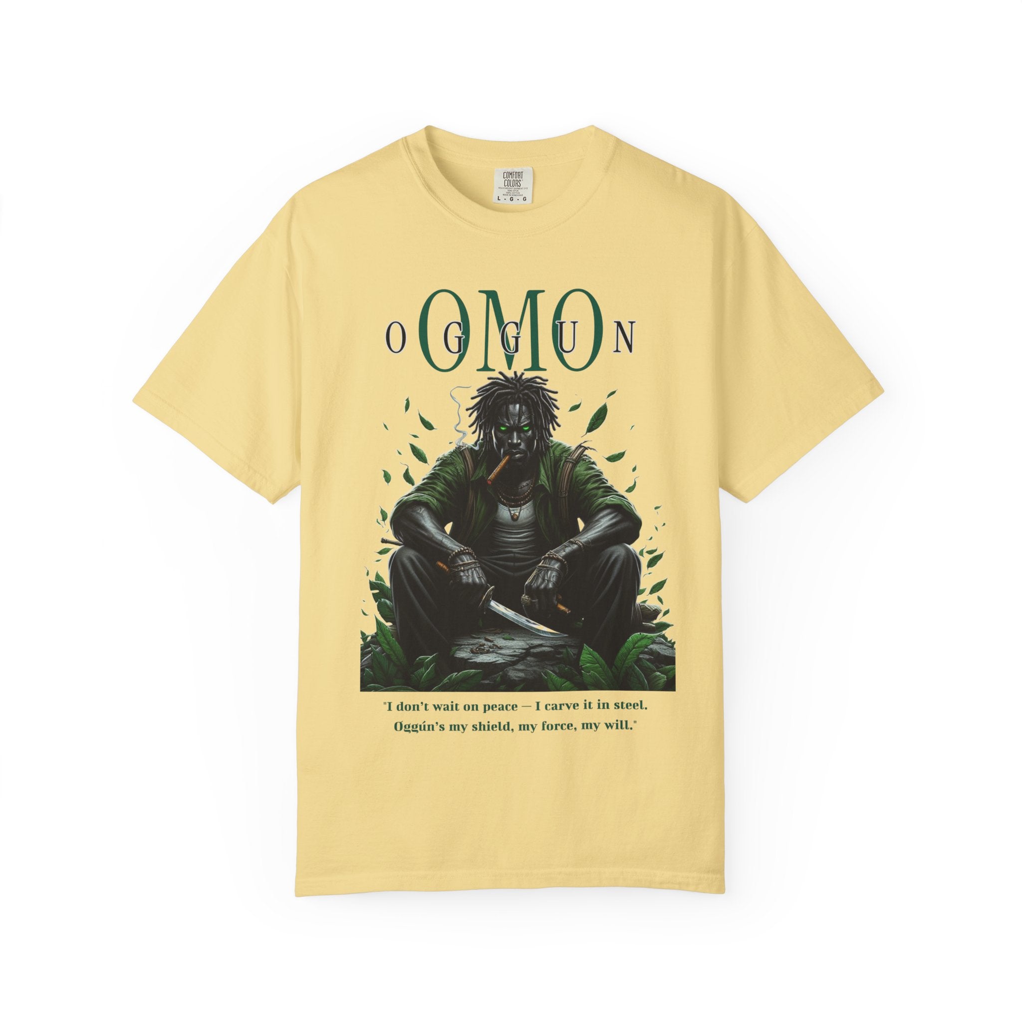 Omo OGUN Shirt ,Afro-Spiritual Tee Gift for Godparent or Devotee ,Orisha Inspired Comfort Colors T-Shirt