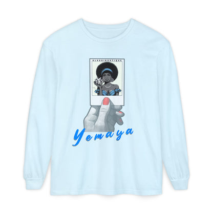 Polaroid Yemaya Long Sleeve Tee – Orisha Polaroid Collection | Gift for Devotee or Godparent