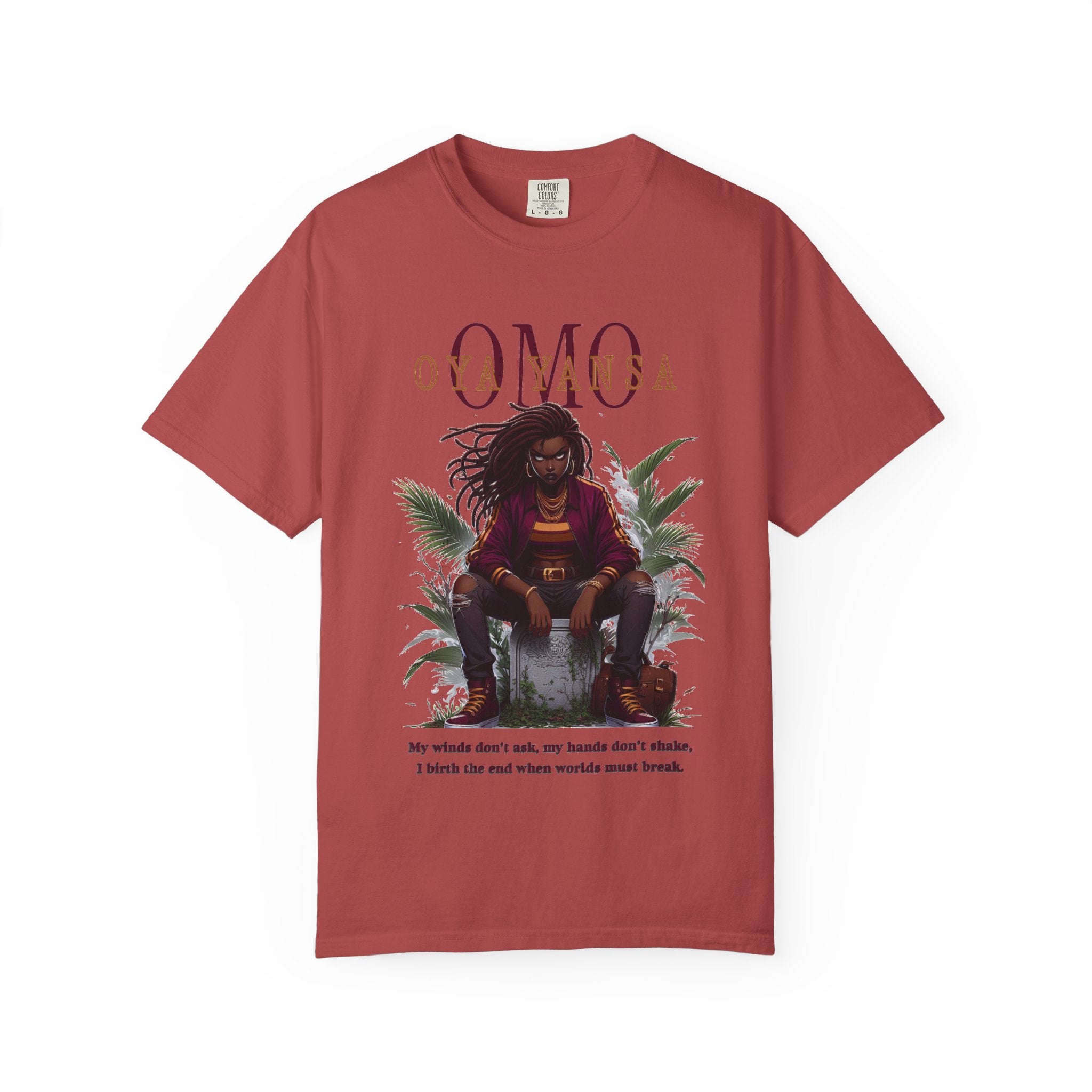 Omo OYA YANSA Shirt, Afro-Spiritual Tee Gift for Godparent or Devotee! Orisha Inspired Comfort Colors T-Shirt