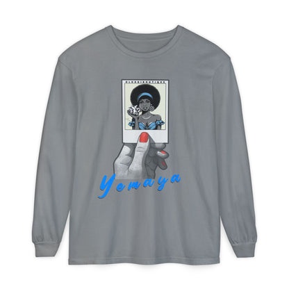 Polaroid Yemaya Long Sleeve Tee – Orisha Polaroid Collection | Gift for Devotee or Godparent