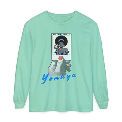 Polaroid Yemaya Long Sleeve Tee – Orisha Polaroid Collection | Gift for Devotee or Godparent