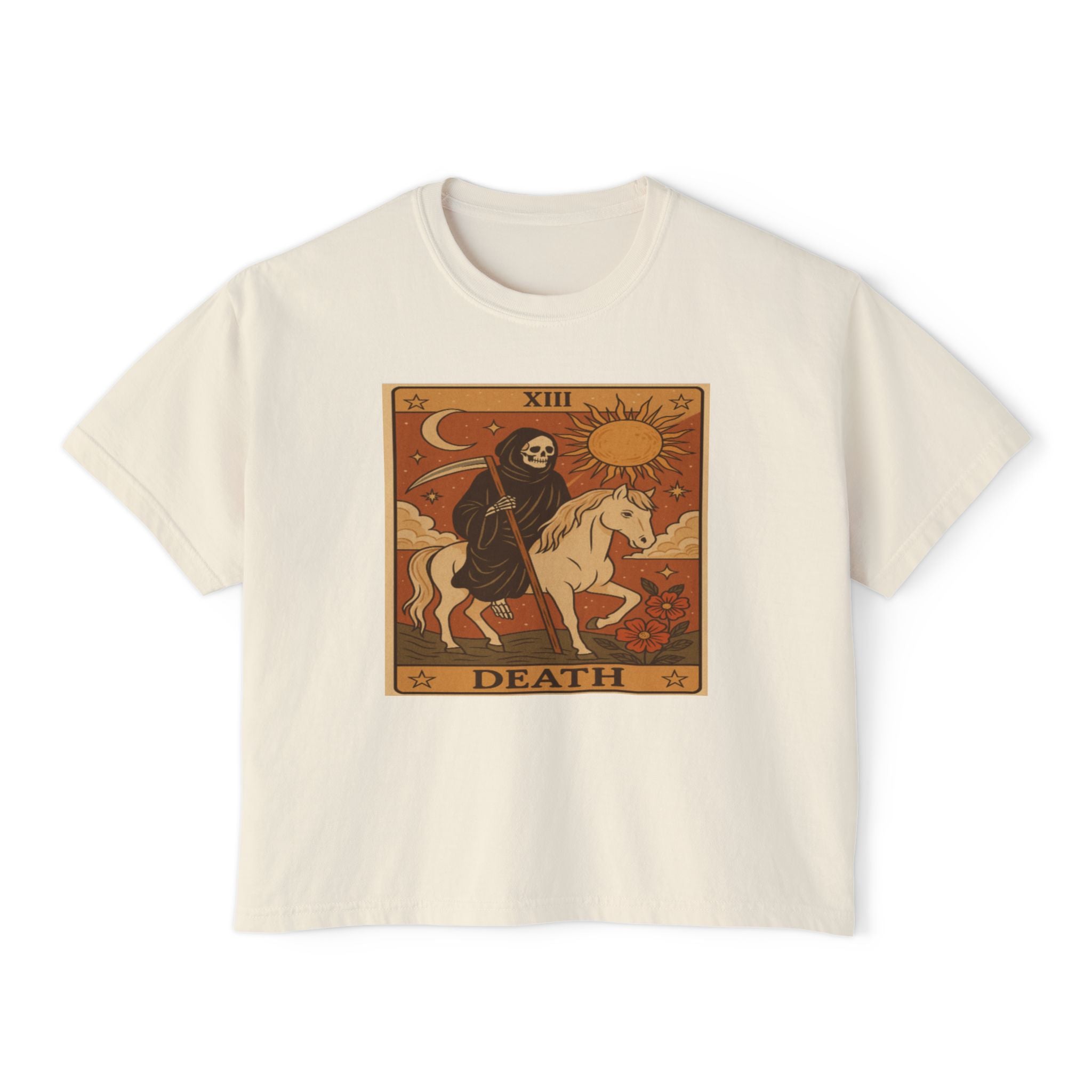 Tarot DEATH Cute Graphic, Casual Fashion, Gothic Style, Unique Gift, Everyday Wear,Spiritual Tshirt