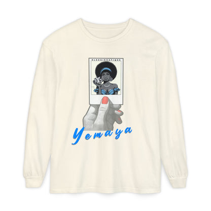 Polaroid Yemaya Long Sleeve Tee – Orisha Polaroid Collection | Gift for Devotee or Godparent
