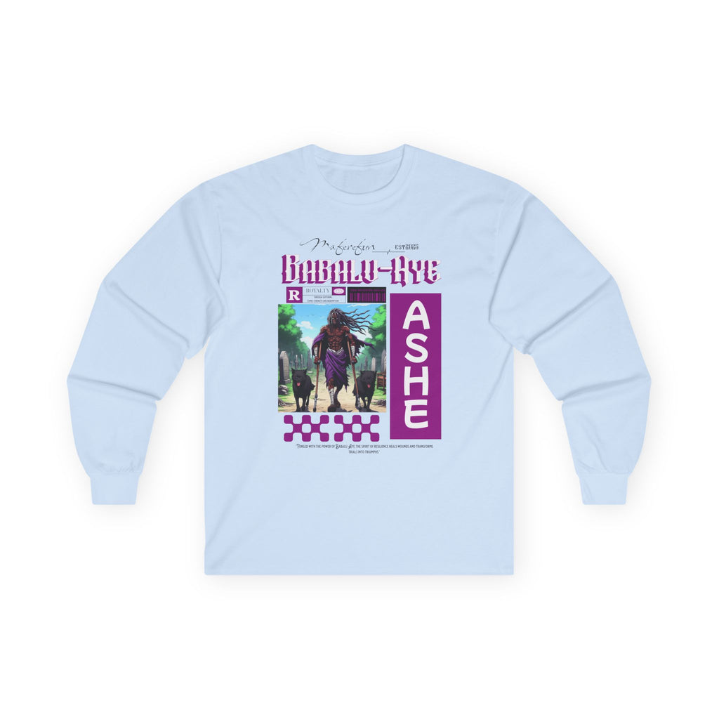 Orisha Babalu Aye Anime-Inspired Long Sleeve T-Shirt - Gift for Devotee or Godparent