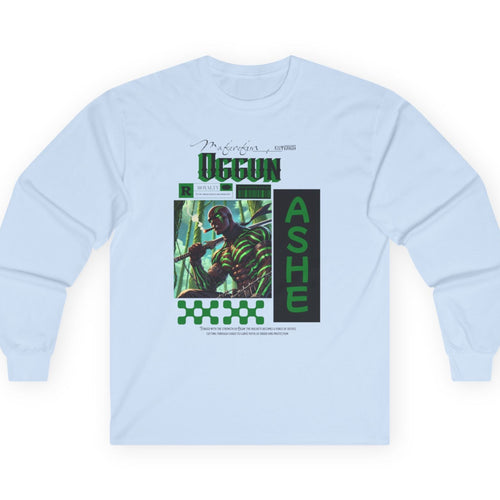 ANIME inspired Orisha OGGUN Long Sleeve Tshirt! Gift for Devotee or GodParent!