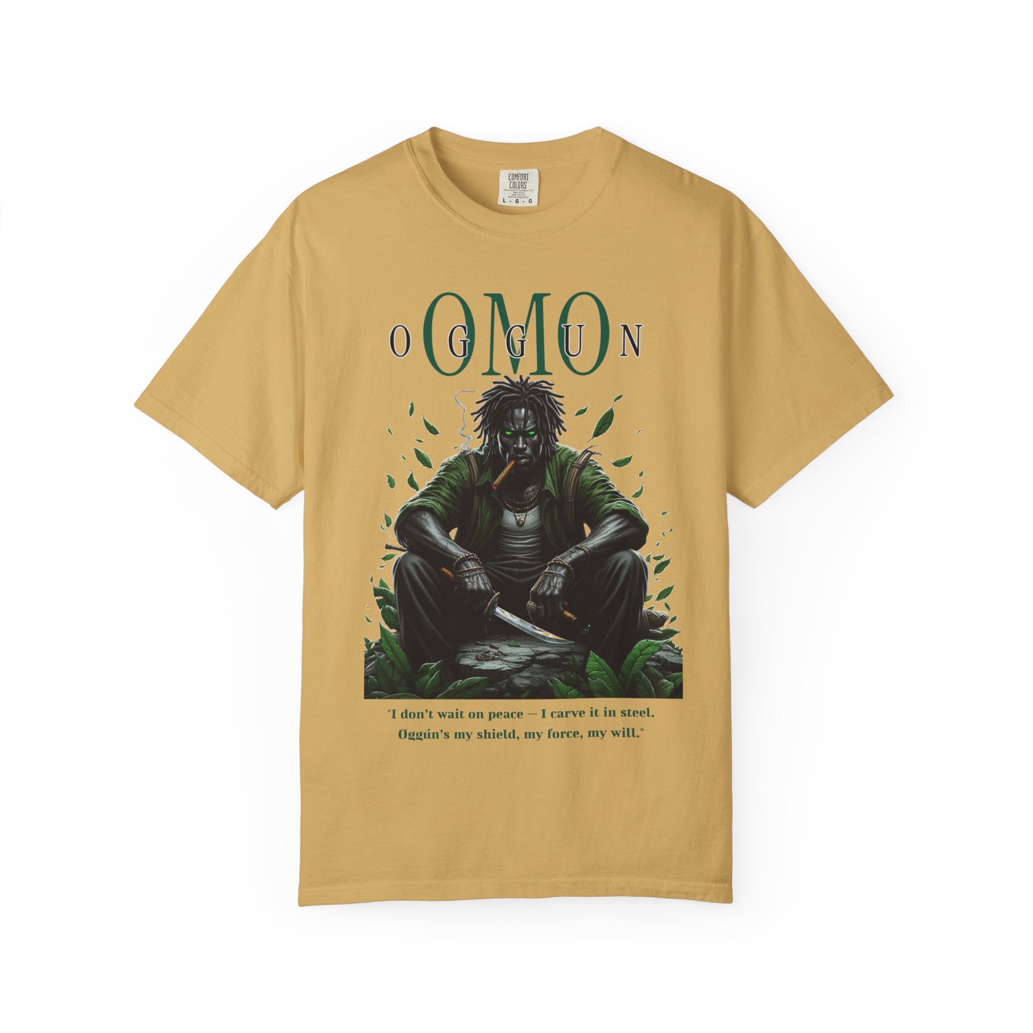 Omo OGUN Shirt ,Afro-Spiritual Tee Gift for Godparent or Devotee ,Orisha Inspired Comfort Colors T-Shirt
