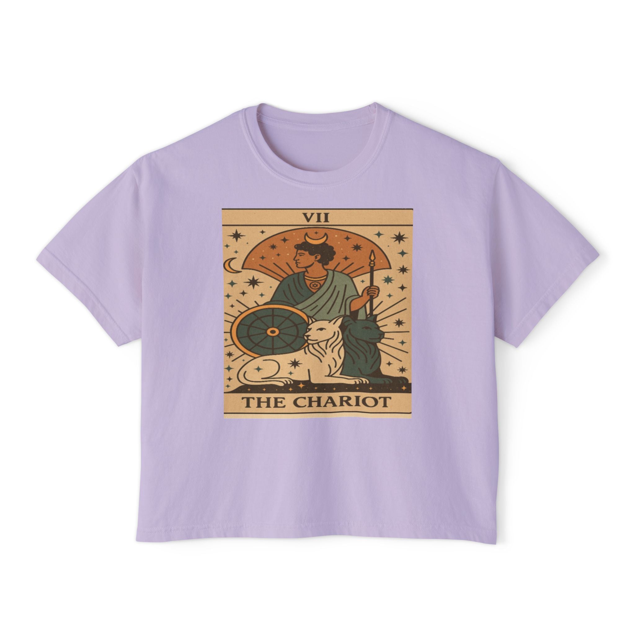 The Chariot Tarot Shirt, Vintage Style Boxy Tee, Major Arcana Graphic Tee, Gift for friends or family