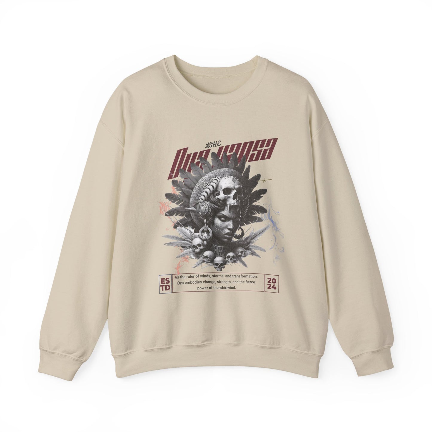 Orisha Oya Yansá “Marble Royalty” Sweatshirt – Ruler of Storms | Gift for Devotee or Godparent