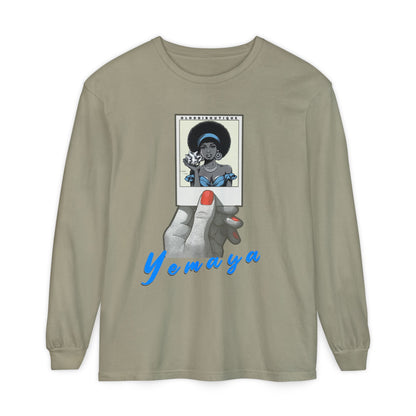 Polaroid Yemaya Long Sleeve Tee – Orisha Polaroid Collection | Gift for Devotee or Godparent