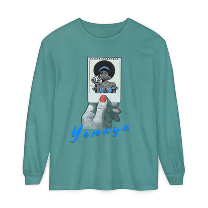 Polaroid Yemaya Long Sleeve Tee – Orisha Polaroid Collection | Gift for Devotee or Godparent