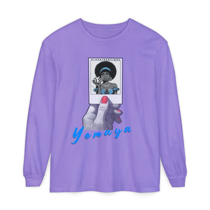 Polaroid Yemaya Long Sleeve Tee – Orisha Polaroid Collection | Gift for Devotee or Godparent