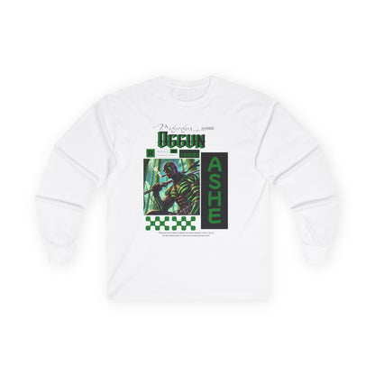 ANIME inspired Orisha OGGUN Long Sleeve Tshirt! Gift for Devotee or GodParent!
