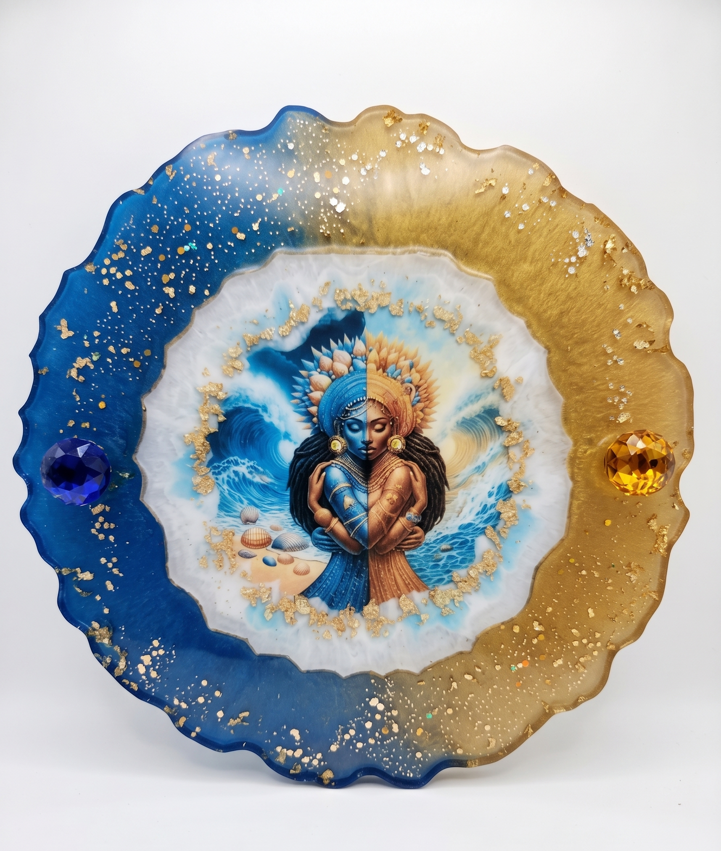 Las Dos Aguas (The Two Waters) Sacred Altar & Offering Tray