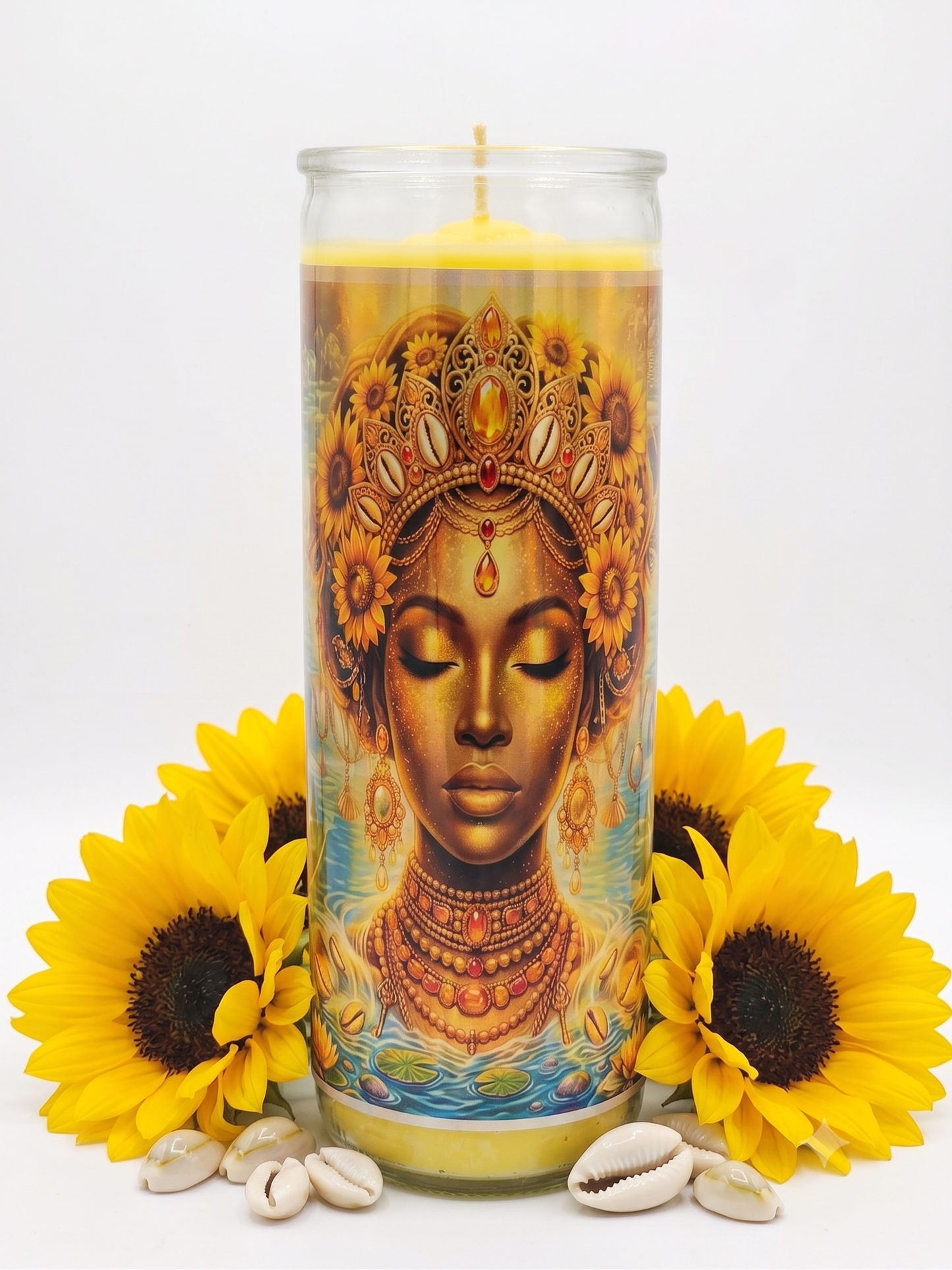Oshun Honey & Love Pull Out Blessed & Dressed Candle