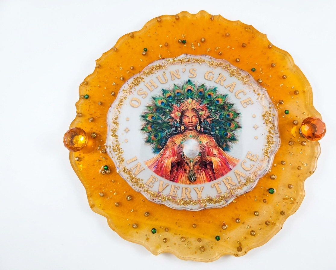 Oshun's Grace 13-Inch Sacred Altar & Offering Tray