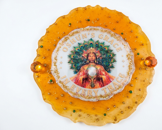 Oshun's Grace 13-Inch Sacred Altar & Offering Tray