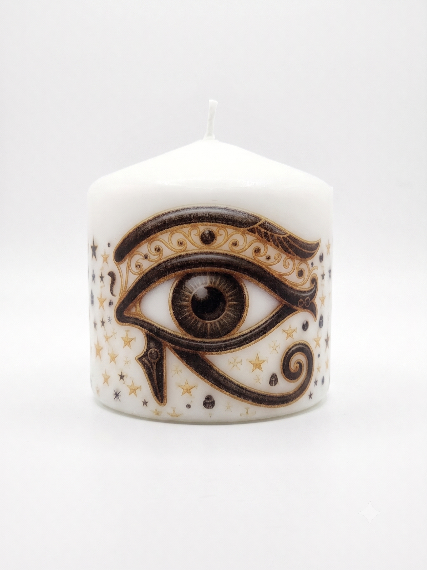 Eye of Protection Luxury Ritual Set: 13-Inch Resin Tray, Real Wax Mini Jumbo Candle & Shielding Oil