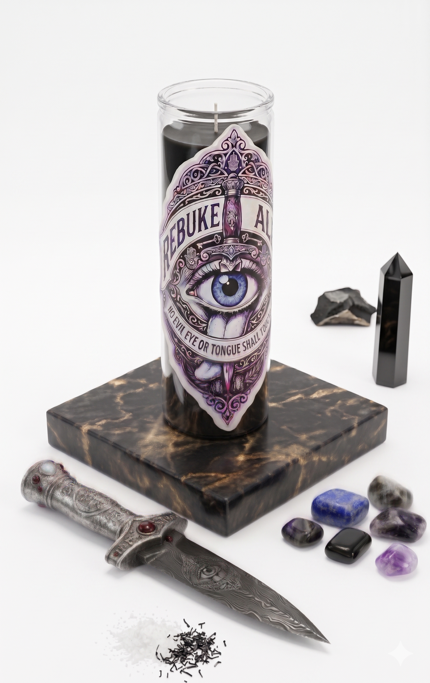 Rebuke Evil Eye & Tongue Pull Out Blessed & Dressed Candle