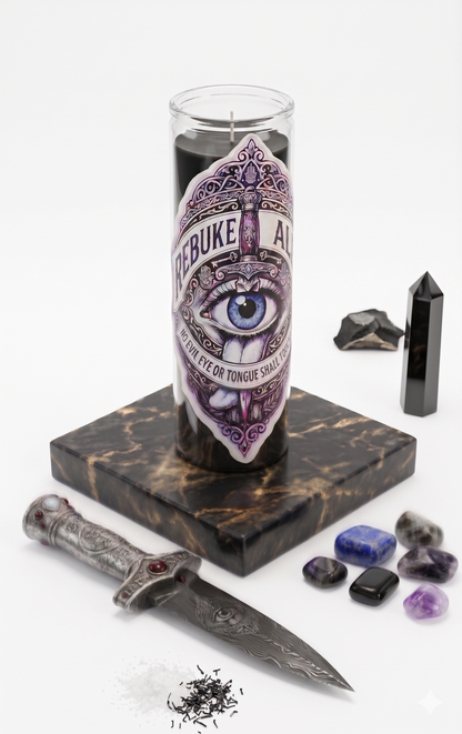 Rebuke Evil Eye & Tongue Pull Out Blessed & Dressed Candle