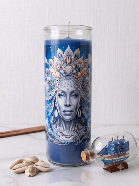Yemaya / Emotional Healing & Flow Pull Out Blessed & Dressed Candle