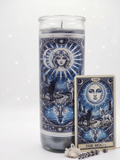 The Moon Tarot / Silver Intuition Pull Out Blessed & Dressed Candle