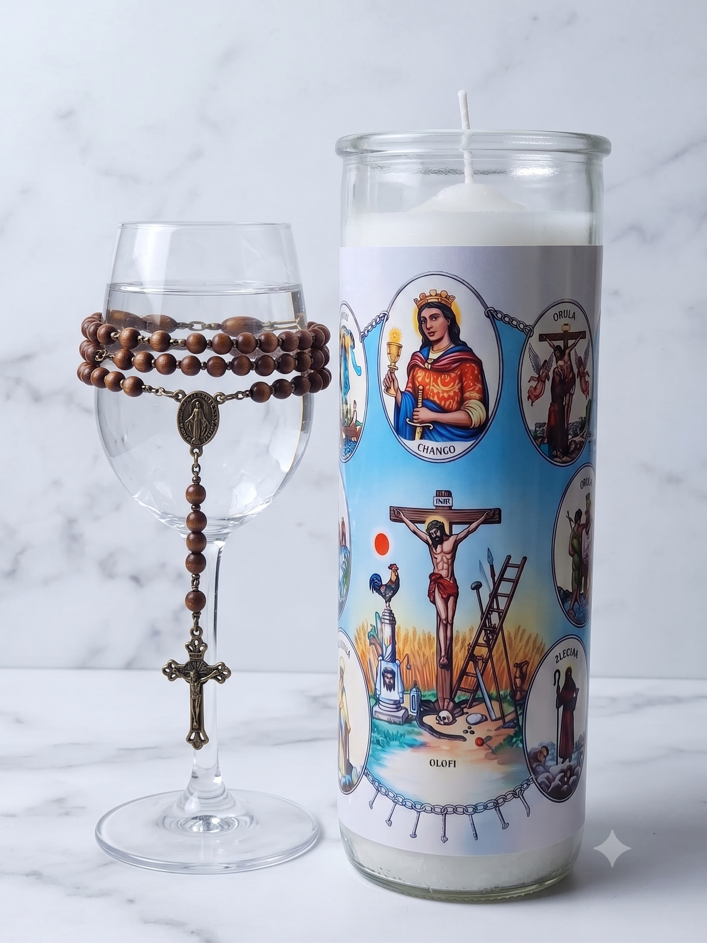 Seven African Powers / Divine Protection Pull Out Blessed & Dressed Candle