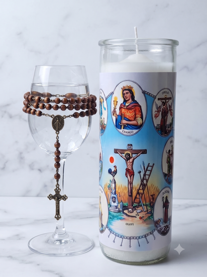 Seven African Powers / Divine Protection Pull Out Blessed & Dressed Candle