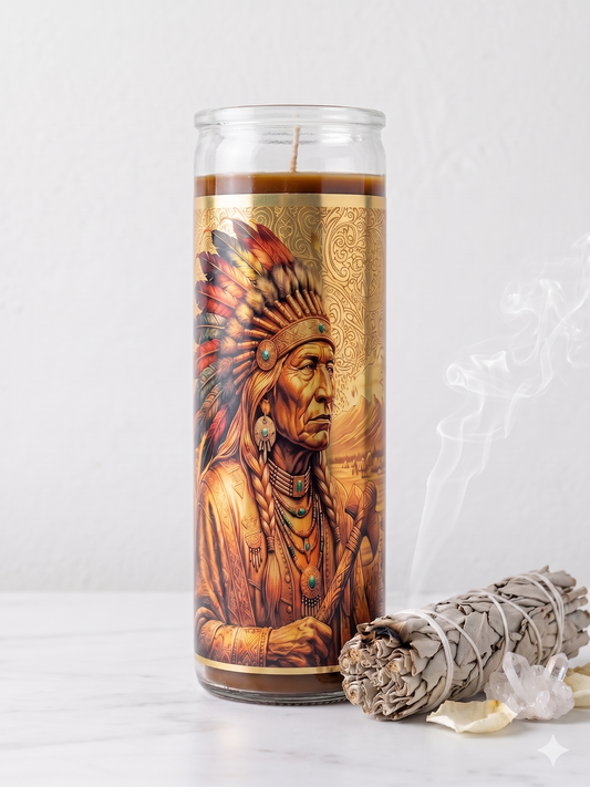Indian Spirit / Sweet Tobacco Pull Out Blessed & Dressed Candle