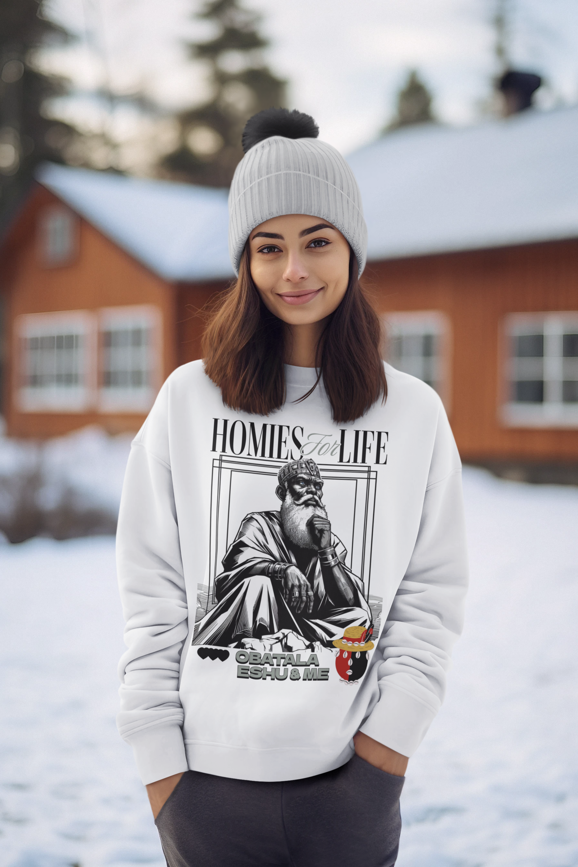 Homies for Life,OBATALA Eshu and Me Sweatshirt, Gift for Godparent or Devotee!!