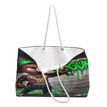 Orisha Oggún Graffiti Weekender Bag – Stylish On-The-Go | Gift for Devotee or Godparent