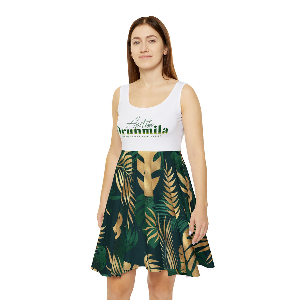 Apetebi Orunmila Summer Skater Dress – Orisha Gift for Devotee or Godparent
