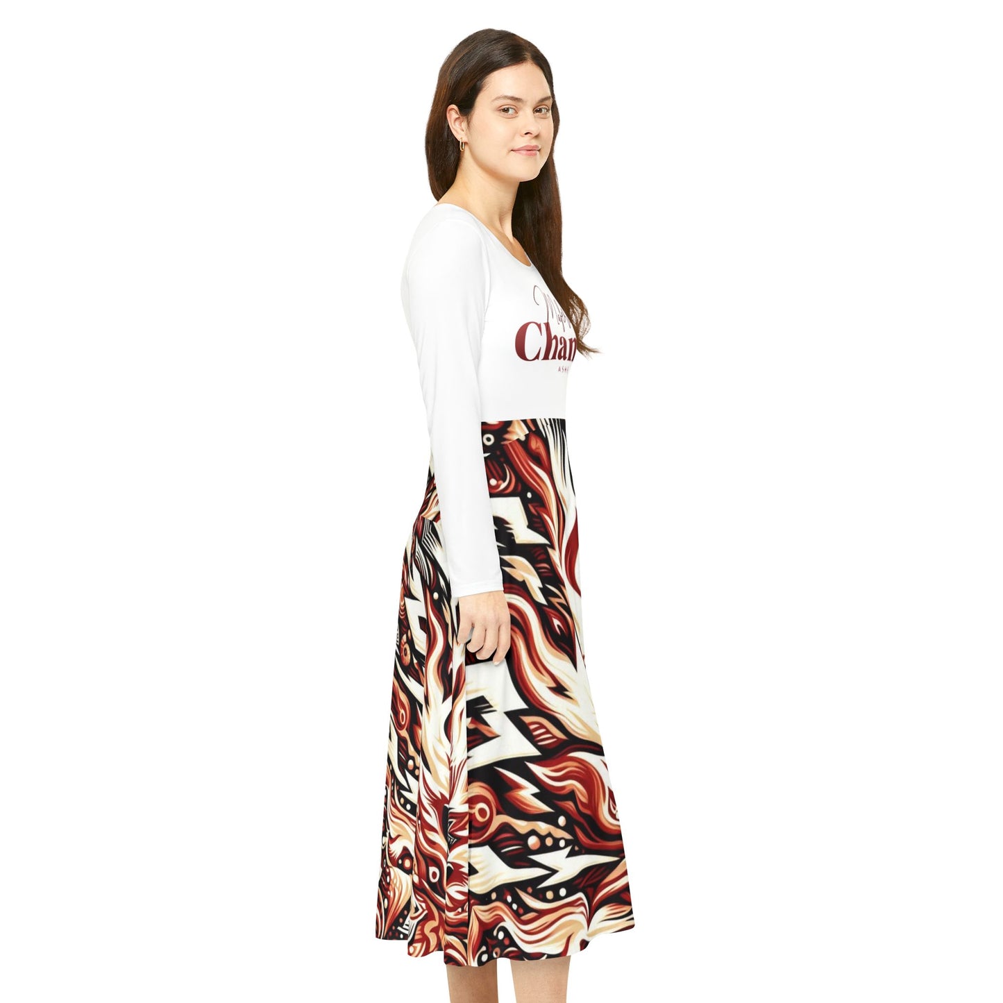 Maferefun CHANGO Long Sleeve Dress! Gift for Devotee or Godparent! Fall/winter Lucumi based Orisha CHANGO dress