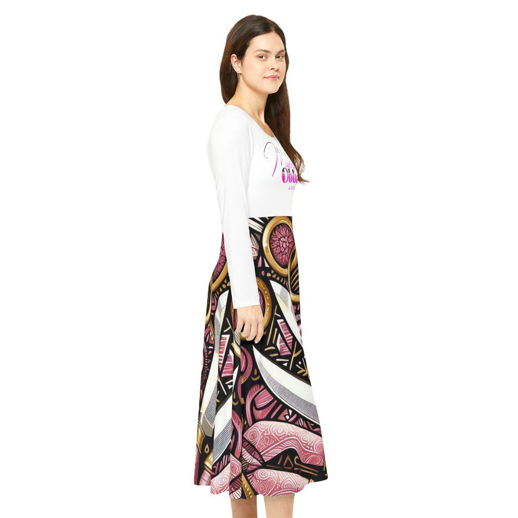 Maferefun "OBBA" Long Sleeve Dress! Gift for Devotee or Godparent! Orisha OBBA Ladies Fall/Winter Dress!