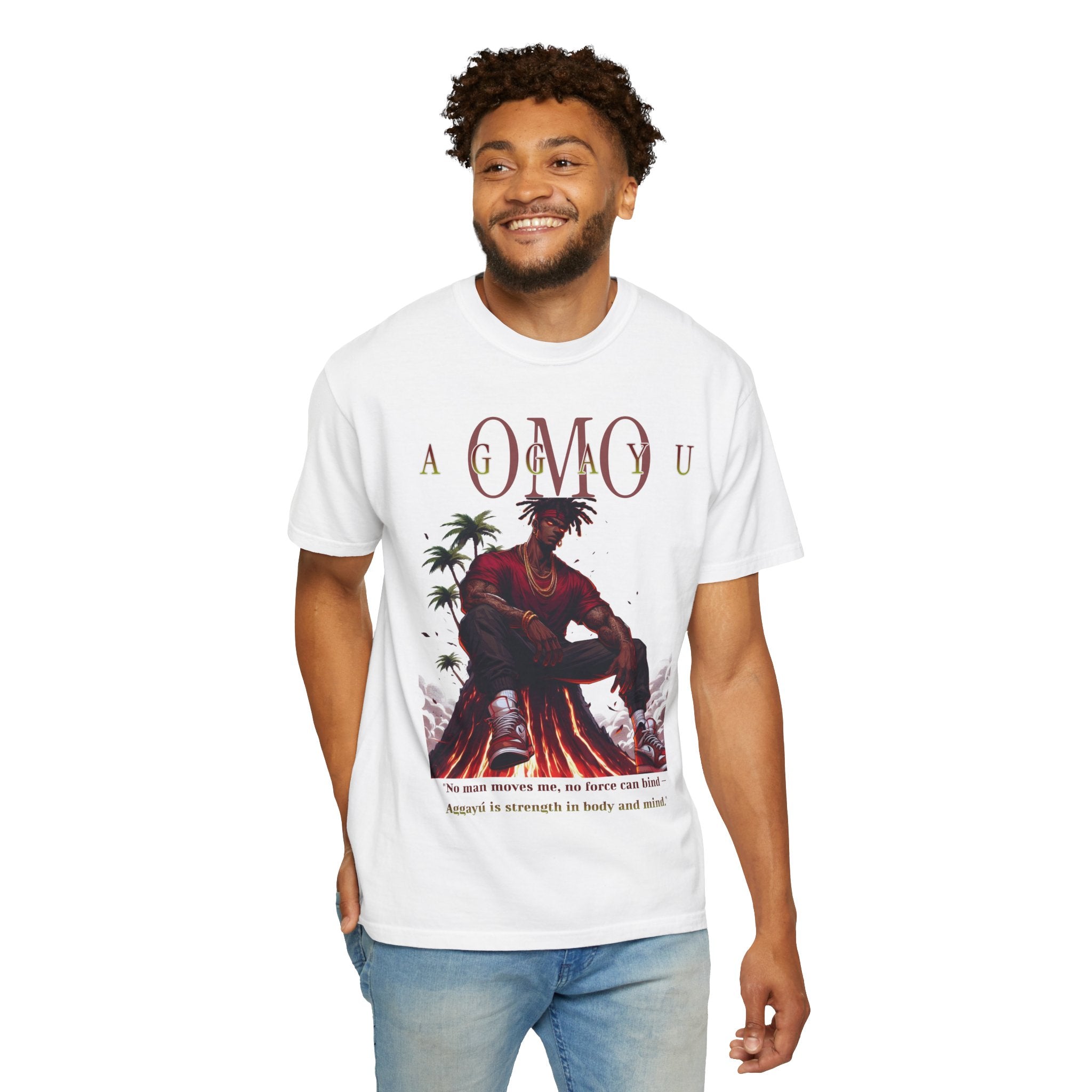 Omo Agayu Orisha-Inspired Comfort Colors T-Shirt – Gift for Devotee or Godparent